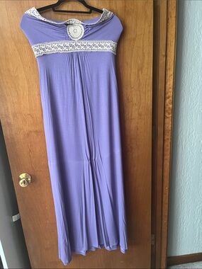 VENUS Lavender Lace-Trim Tube Top Maxi Dress - Women’s Bundle for Free Shipping